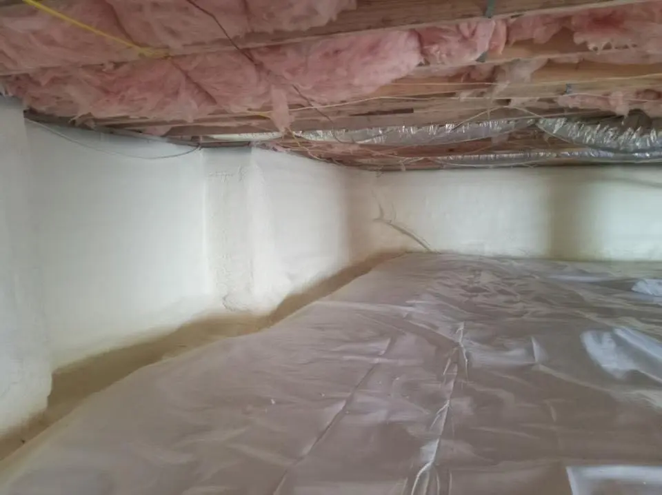 Crawl space encapsulation with closed-cell spray foam for Attic Insulation in Bordentown